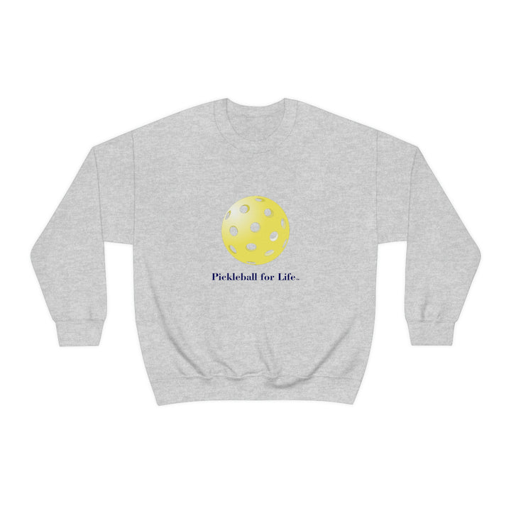 Pickleball for Life-Yellow Unisex Crewneck Sweatshirt - Great Pickleball Stuff