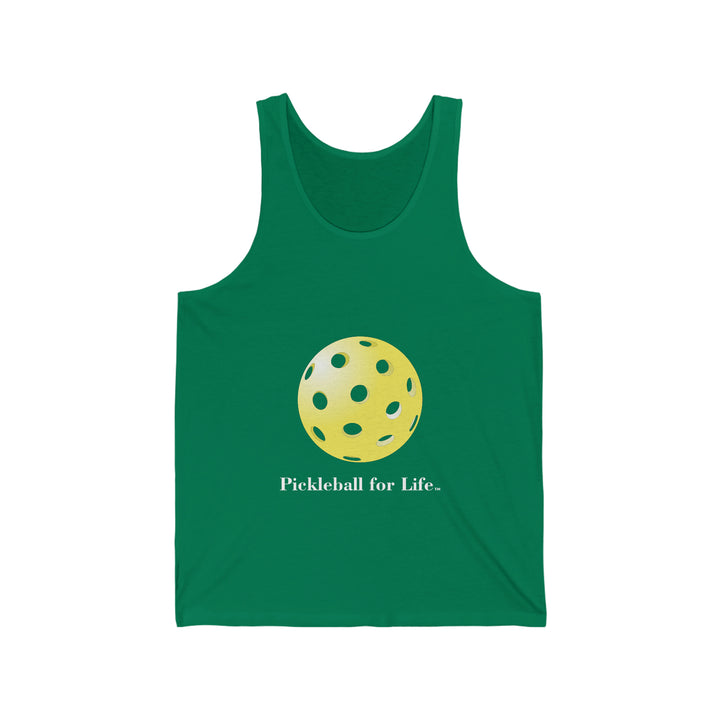 Pickleball for Life-Yellow Unisex Cotton Tank - Great Pickleball Stuff