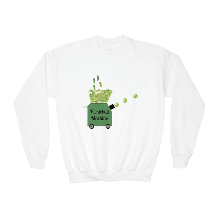 The Pickleball Machine Youth Crewneck Sweatshirt - Great Pickleball Stuff