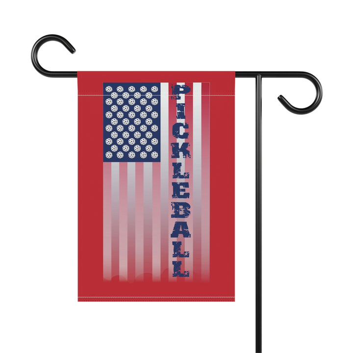 Pickleball Flag Vertical-2 (Faded) Garden & House Banner (Red) - Great Pickleball Stuff