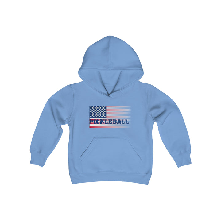 Pickleball Flag (Faded) Youth Hoodie - Great Pickleball Stuff