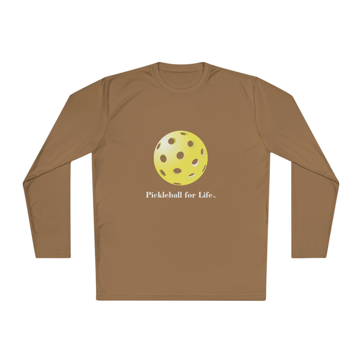 Pickleball for Life-Yellow Unisex Moisture-Wicking Long Sleeve Tee - Great Pickleball Stuff