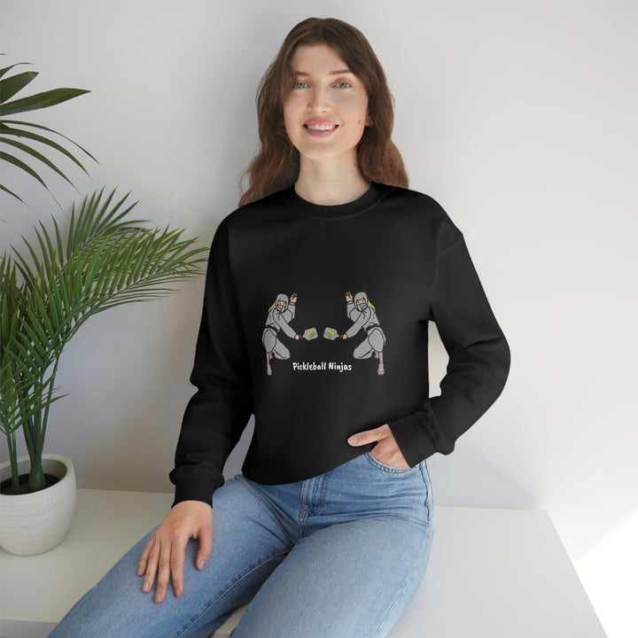 Pickleball Ninjas-Women's Doubles Unisex Crewneck Sweatshirt - Great Pickleball Stuff