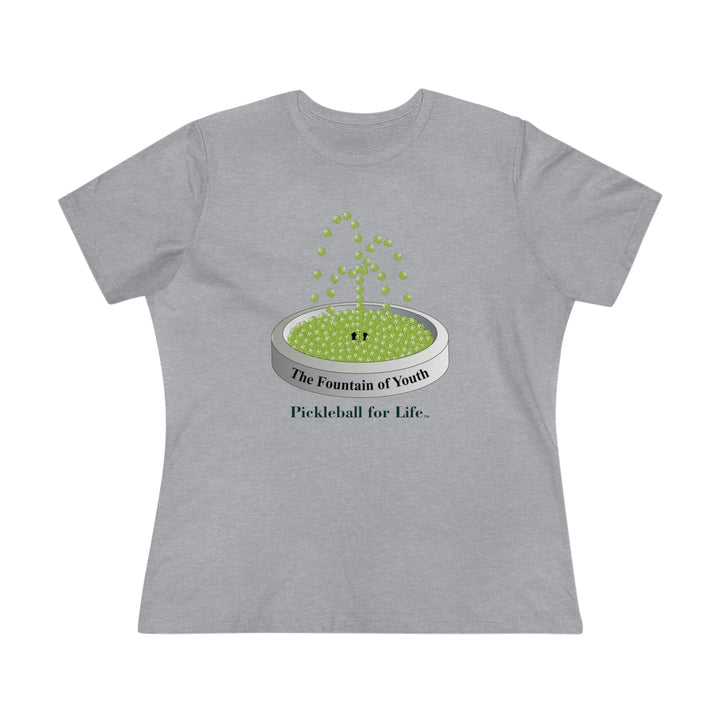 The Pickleball Fountain-Green Women's Relaxed-Fit T-Shirt - Great Pickleball Stuff