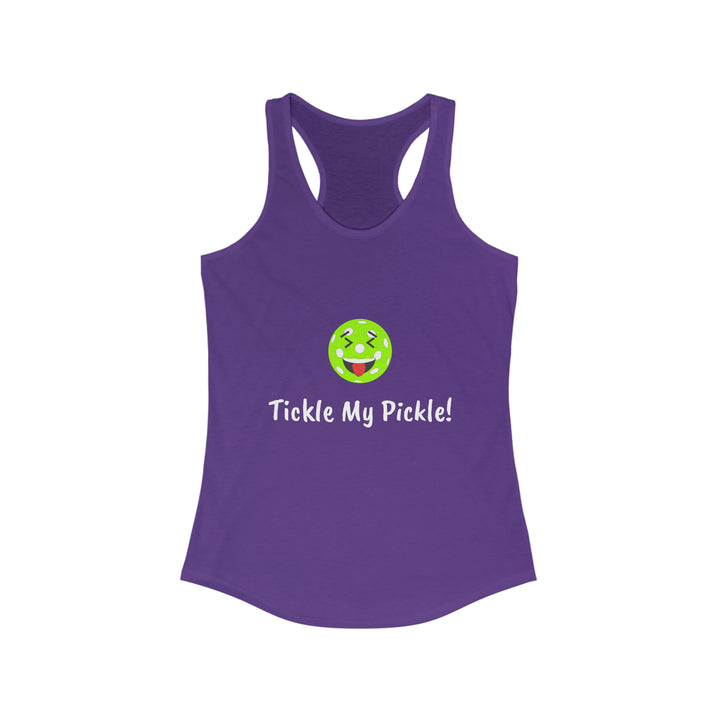 Tickle My Pickle Women's Racerback Tank - Great Pickleball Stuff