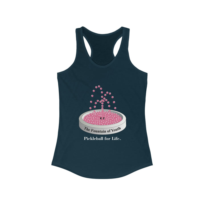 The Pickleball Fountain-Pink Women's Racerback Tank - Great Pickleball Stuff