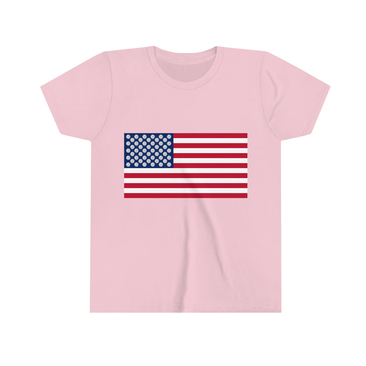 Pickleball Stars Flag Youth T-Shirt - Great Pickleball Stuff