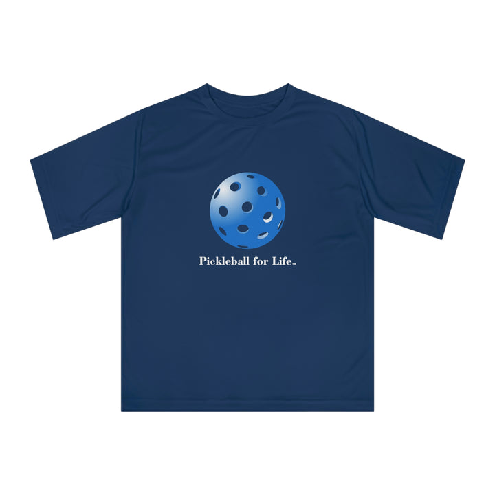 Pickleball for Life-Blue Unisex Moisture-Wicking T-Shirt - Great Pickleball Stuff