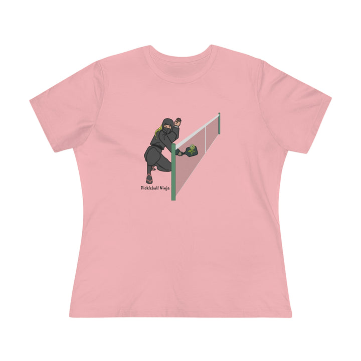 Pickleball Ninja Dinking-Female Women's Relaxed-Fit T-Shirt - Great Pickleball Stuff