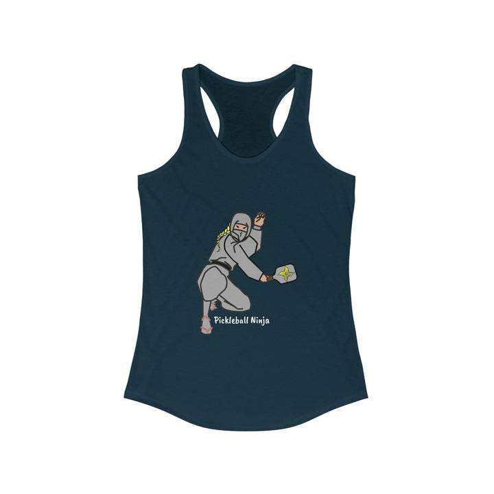 Pickleball Ninja-Female Women's Racerback Tank - Great Pickleball Stuff