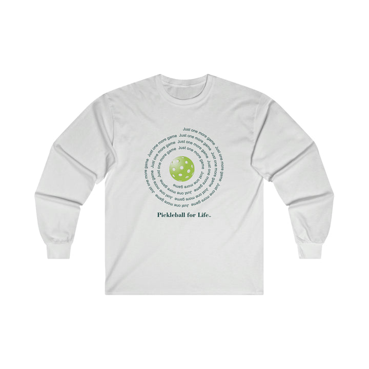 Just One More Game-Spiral Ultra Cotton Long Sleeve Tee - Great Pickleball Stuff