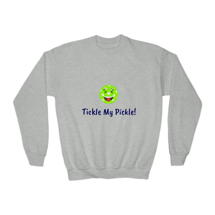 Tickle My Pickle Youth Crewneck Sweatshirt - Great Pickleball Stuff