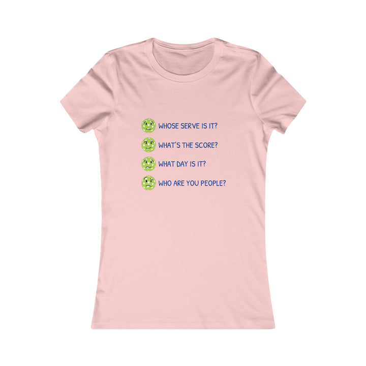 Who Are You People? Women's Slim-Fit Premium Cotton T-Shirt - Great Pickleball Stuff