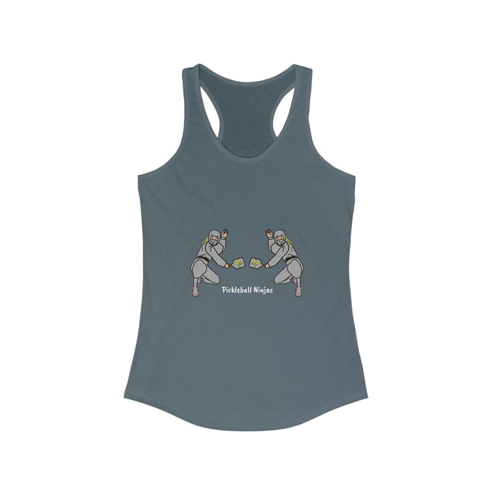 Pickleball Ninjas-Women's Doubles Women's Racerback Tank - Great Pickleball Stuff