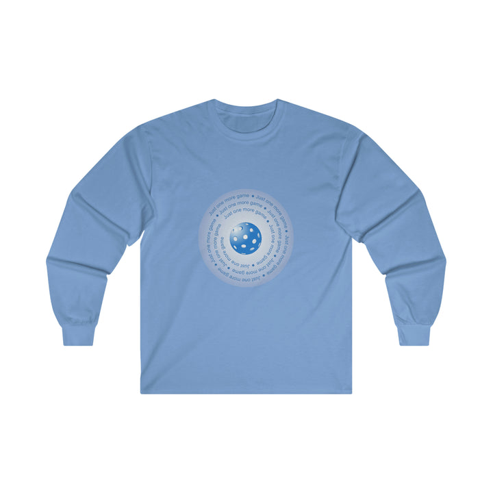 Just One More Game-Blue Ultra Cotton Long Sleeve Tee - Great Pickleball Stuff