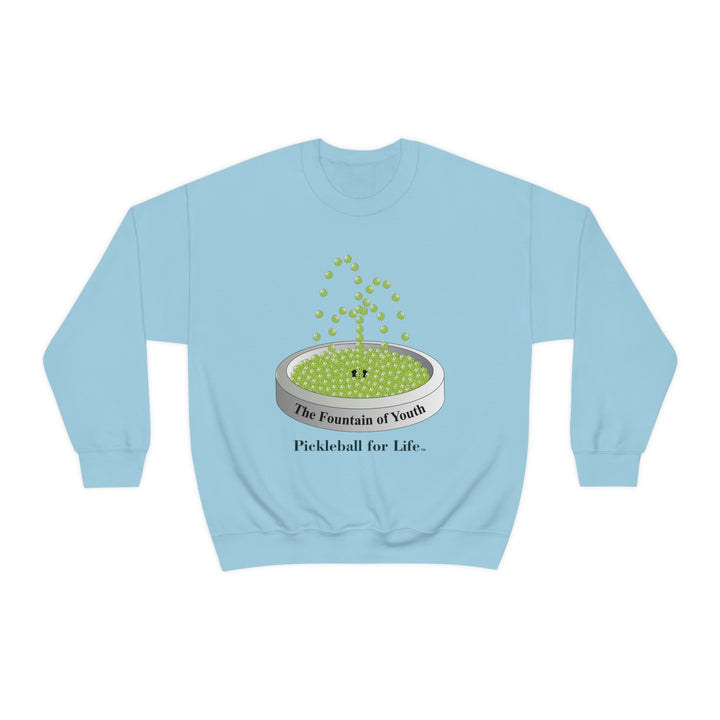 The Pickleball Fountain-Green Unisex Crewneck Sweatshirt - Great Pickleball Stuff