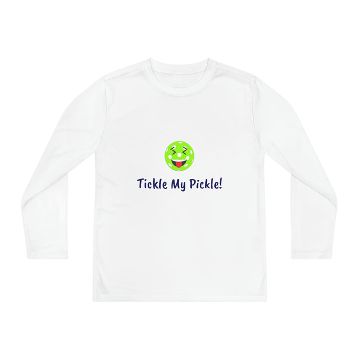 Tickle My Pickle Youth Long Sleeve Moisture-Wicking T-Shirt - Great Pickleball Stuff