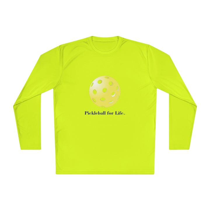 Pickleball for Life-Yellow Unisex Moisture-Wicking Long Sleeve Tee - Great Pickleball Stuff