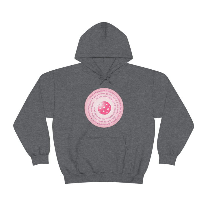 Just One More Game-Pink Unisex Hoodie - Great Pickleball Stuff