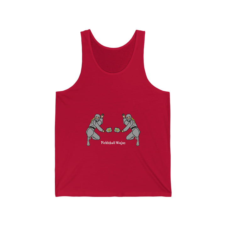 Pickleball Ninjas-Women's Doubles Unisex Cotton Tank - Great Pickleball Stuff