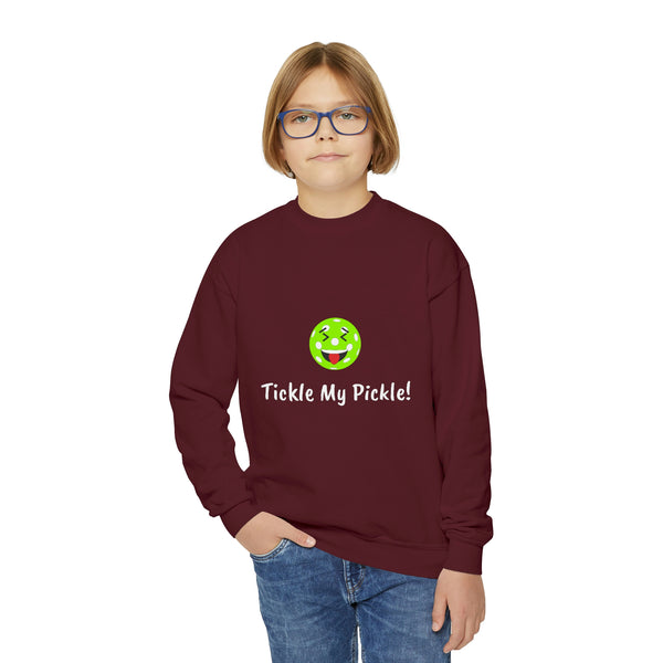 Tickle My Pickle Youth Crewneck Sweatshirt - Great Pickleball Stuff