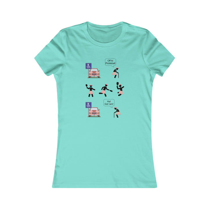 Got'em! (Old Woman) Women's Slim-Fit Premium Cotton T-Shirt - Great Pickleball Stuff