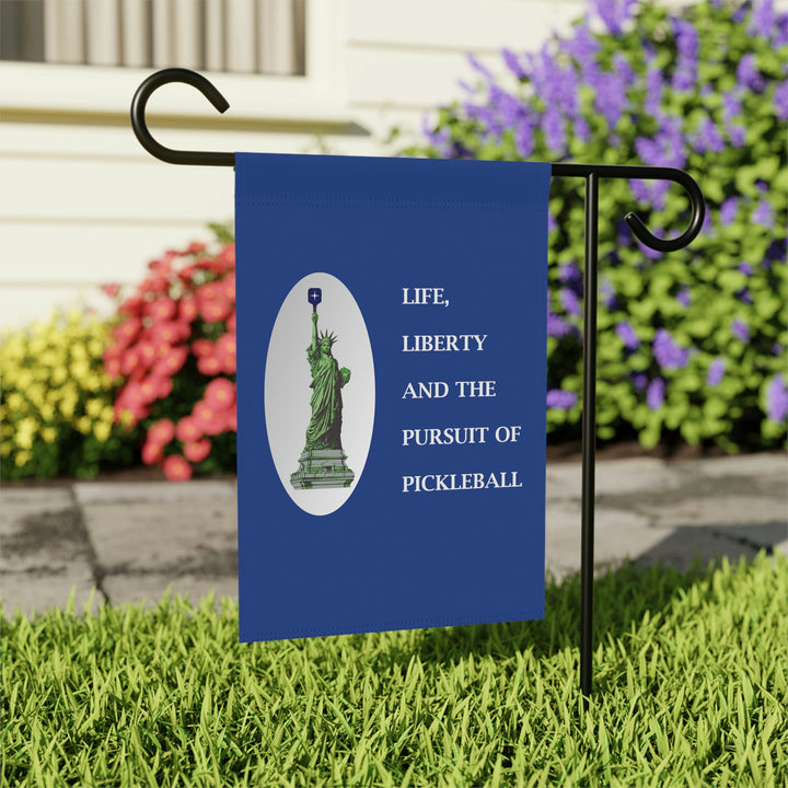 Life, Liberty & the Pursuit of Pickleball Garden & House Banner (Navy)-Great Pickleball Stuff