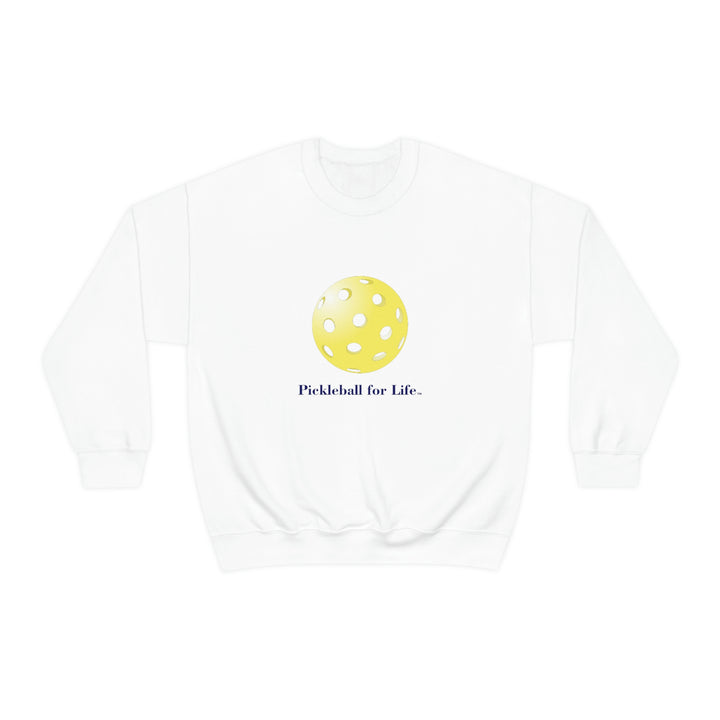 Pickleball for Life-Yellow Unisex Crewneck Sweatshirt - Great Pickleball Stuff