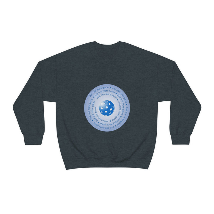 Just One More Game-Blue Unisex Crewneck Sweatshirt - Great Pickleball Stuff