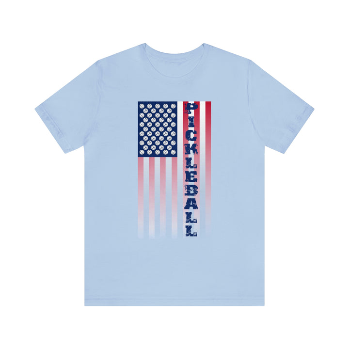 Pickleball Flag Vertical-2 (Faded) Unisex T-Shirt - Great Pickleball Stuff