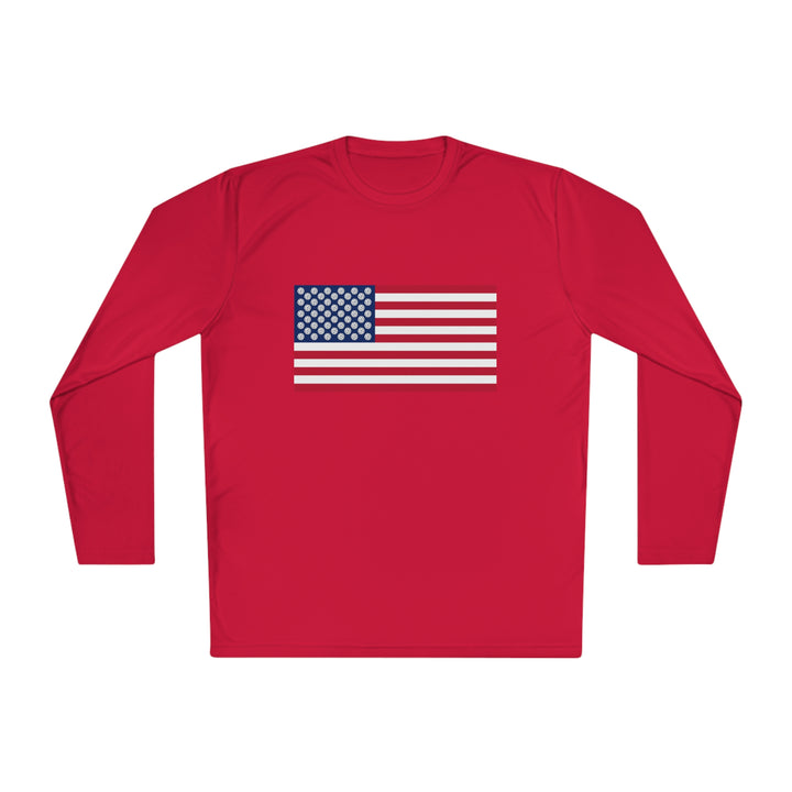 Pickleball Stars Flag Unisex Moisture-Wicking Long Sleeve Tee - Great Pickleball Stuff