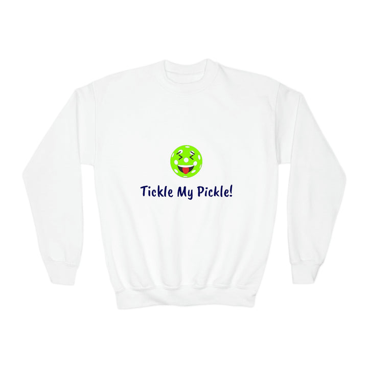 Tickle My Pickle Youth Crewneck Sweatshirt - Great Pickleball Stuff