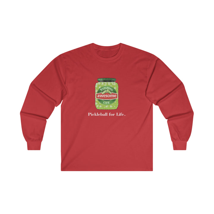 Awesome Pickles Ultra Cotton Long Sleeve Tee - Great Pickleball Stuff