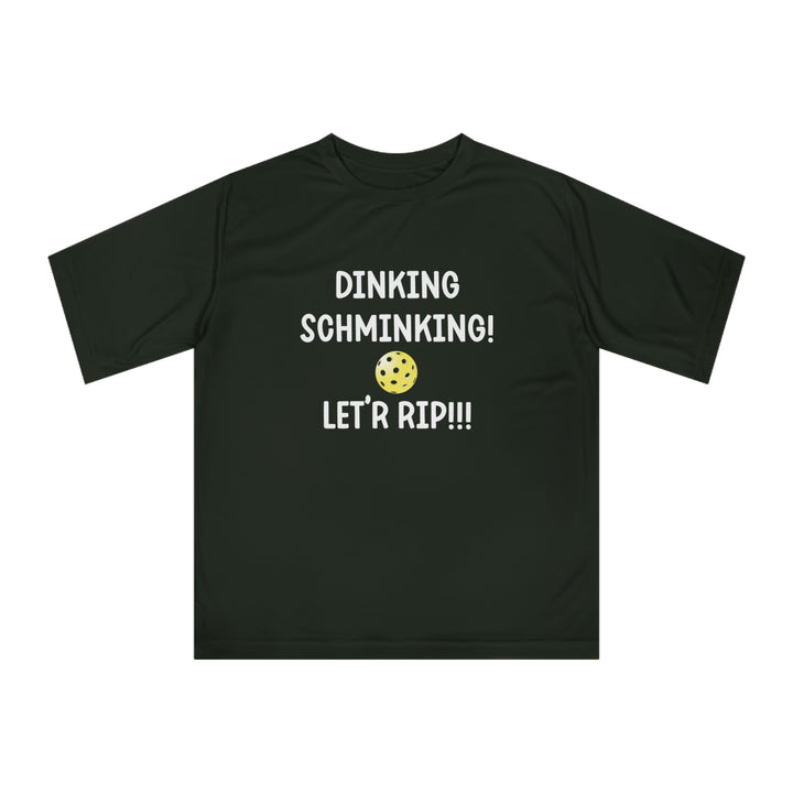 Dinking Schminking Unisex Moisture-Wicking T-Shirt - Great Pickleball Stuff