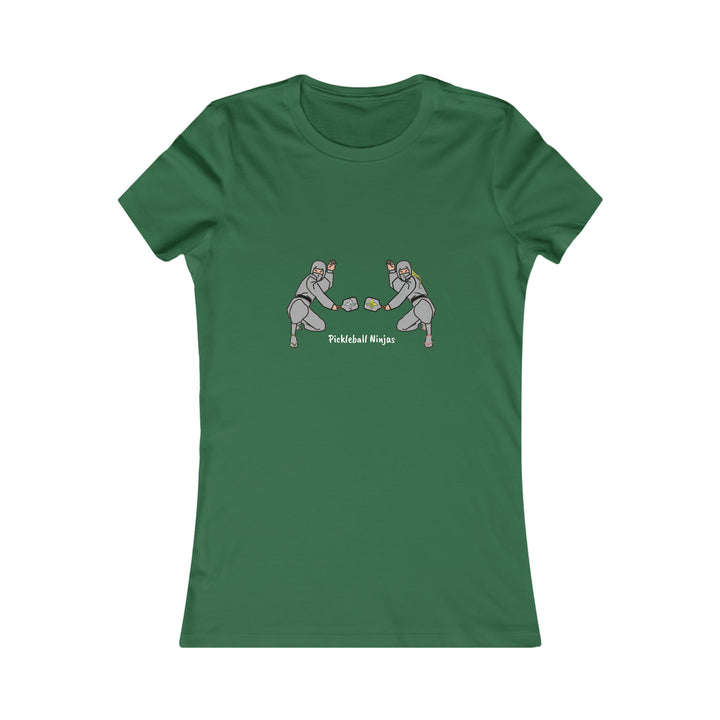 Pickleball Ninjas-Mixed Doubles Women's Slim-Fit Cotton T-Shirt - Great Pickleball Stuff