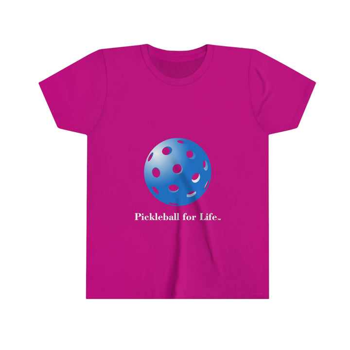 Pickleball for Life-Blue Youth T-Shirt - Great Pickleball Stuff