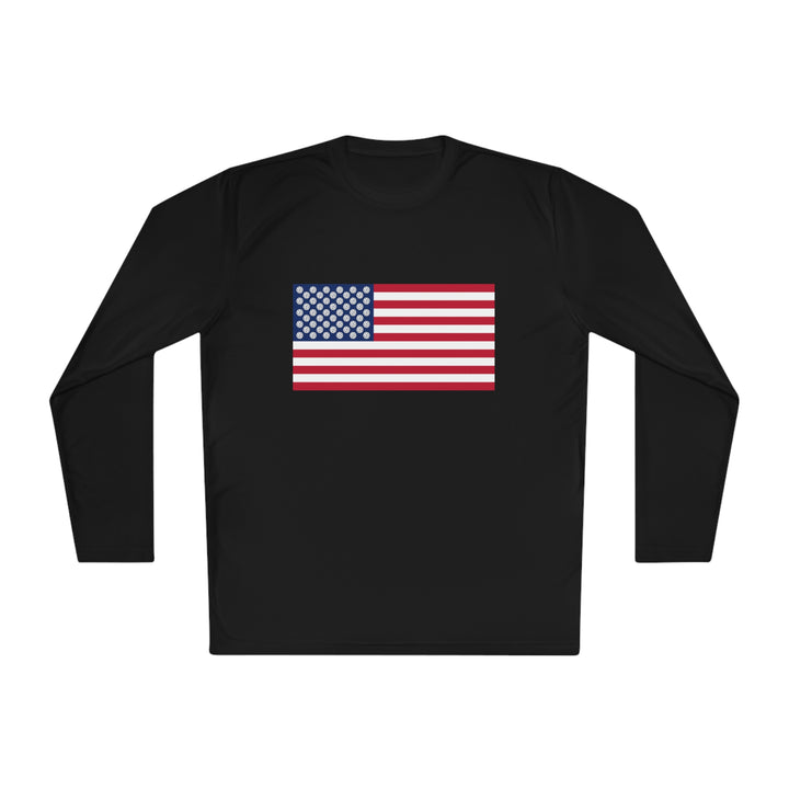 Pickleball Stars Flag Unisex Moisture-Wicking Long Sleeve Tee - Great Pickleball Stuff