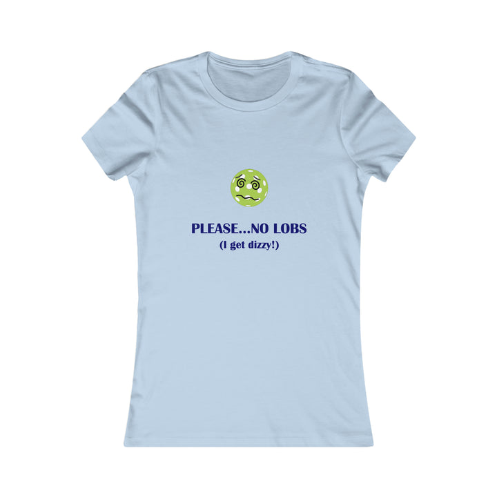 Please No Lobs-I Get Dizzy Women's Slim-Fit Premium Cotton T-Shirt - Great Pickleball Stuff