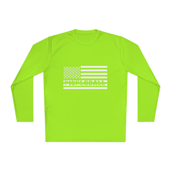 Pickleball Flag Transparent Unisex Moisture-Wicking Long Sleeve Tee - Great Pickleball Stuff