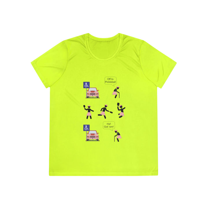 Got'em! (Old Woman) Women's Moisture-Wicking T-Shirt - Great Pickleball Stuff