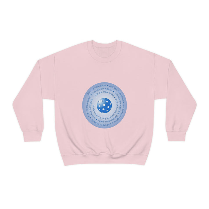 Just One More Game-Blue Unisex Crewneck Sweatshirt - Great Pickleball Stuff