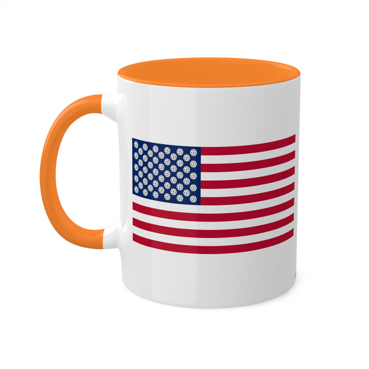 Pickleball Stars Flag Coffee Mug-Great Pickleball Stuff