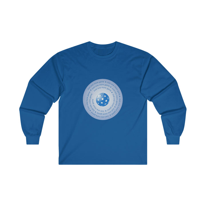 Just One More Game-Blue Ultra Cotton Long Sleeve Tee - Great Pickleball Stuff