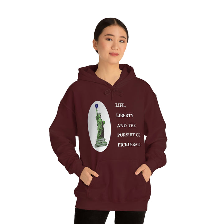 Life, Liberty & the Pursuit of Pickleball Unisex Hoodie - Great Pickleball Stuff