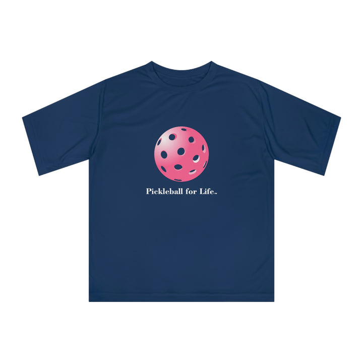 Pickleball for Life-Pink Unisex Moisture-Wicking T-Shirt - Great Pickleball Stuff