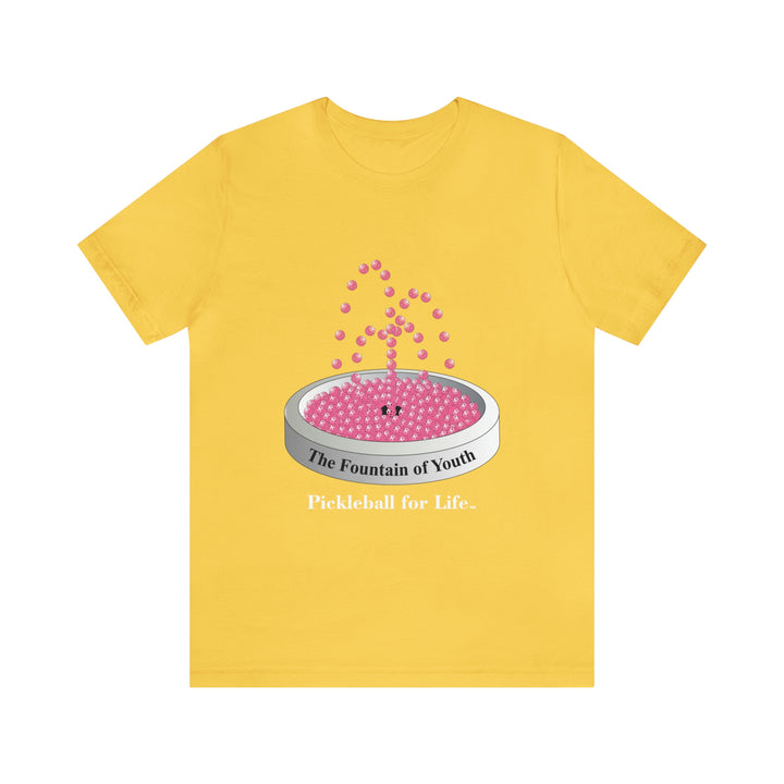 The Pickleball Fountain-Pink Unisex T-Shirt - Great Pickleball Stuff