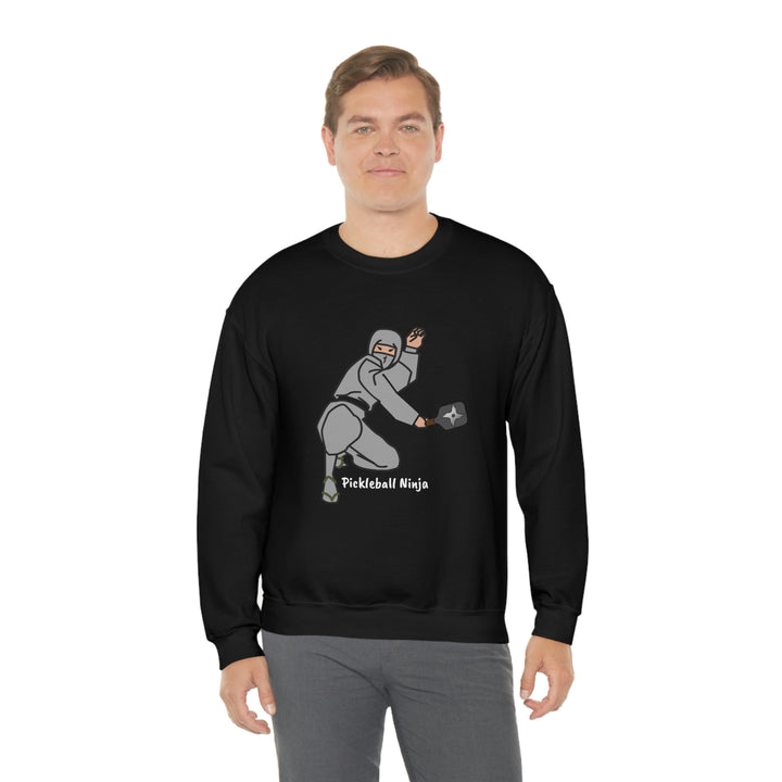 Pickleball Ninja-Male Unisex Crewneck Sweatshirt - Great Pickleball Stuff