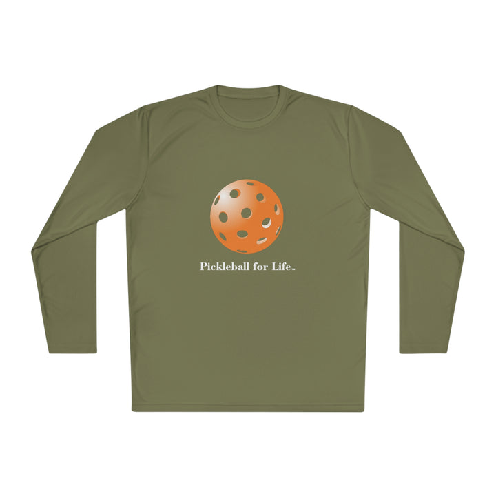 Pickleball for Life-Orange Unisex Moisture-Wicking Long Sleeve Tee - Great Pickleball Stuff