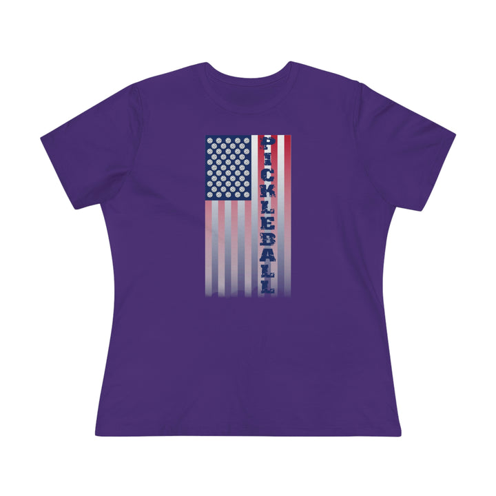 Pickleball Flag Vertical-2 (Faded) Women's Relaxed-Fit T-shirt - Great Pickleball Stuff