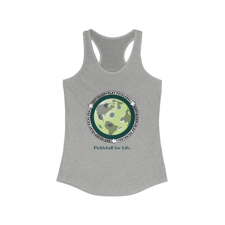 Eat Sleep Play Pickleball Women's Racerback Tank - Great Pickleball Stuff